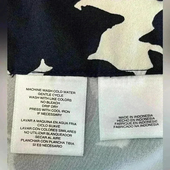 Jones New York Collection Navy/White Flared A-Line Floral Skirt - Picture 9 of 9